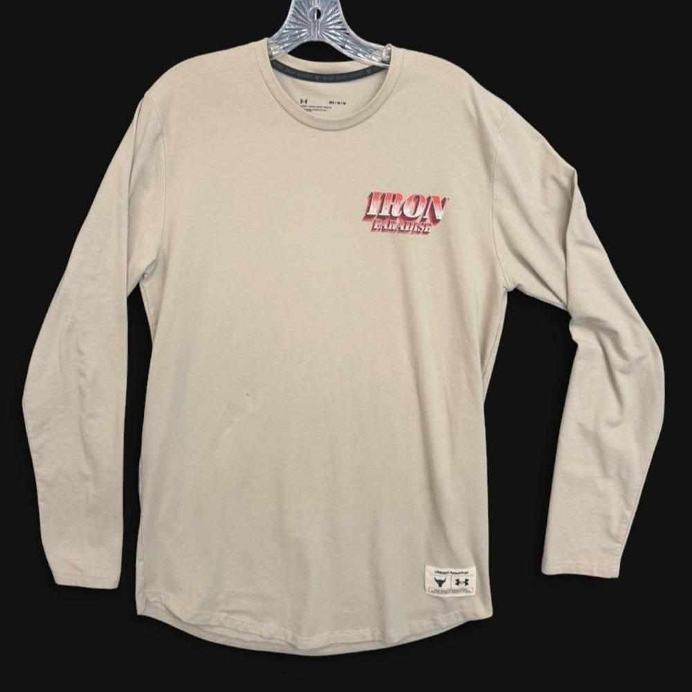 Under Armour Project Rock Mens Medium Iron Paradise Eagle Long Sleeve
